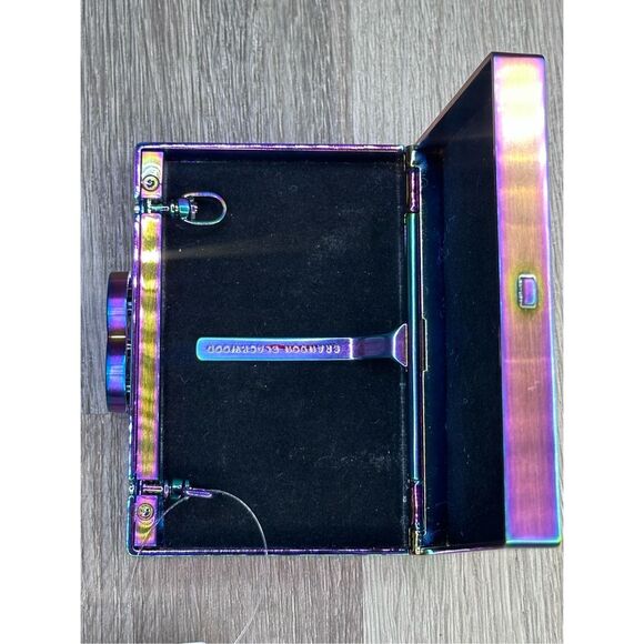 NWT Brandon Blackwood Stainless Steel Rhinestone Card Case Iridescent $200 - Picture 13 of 14